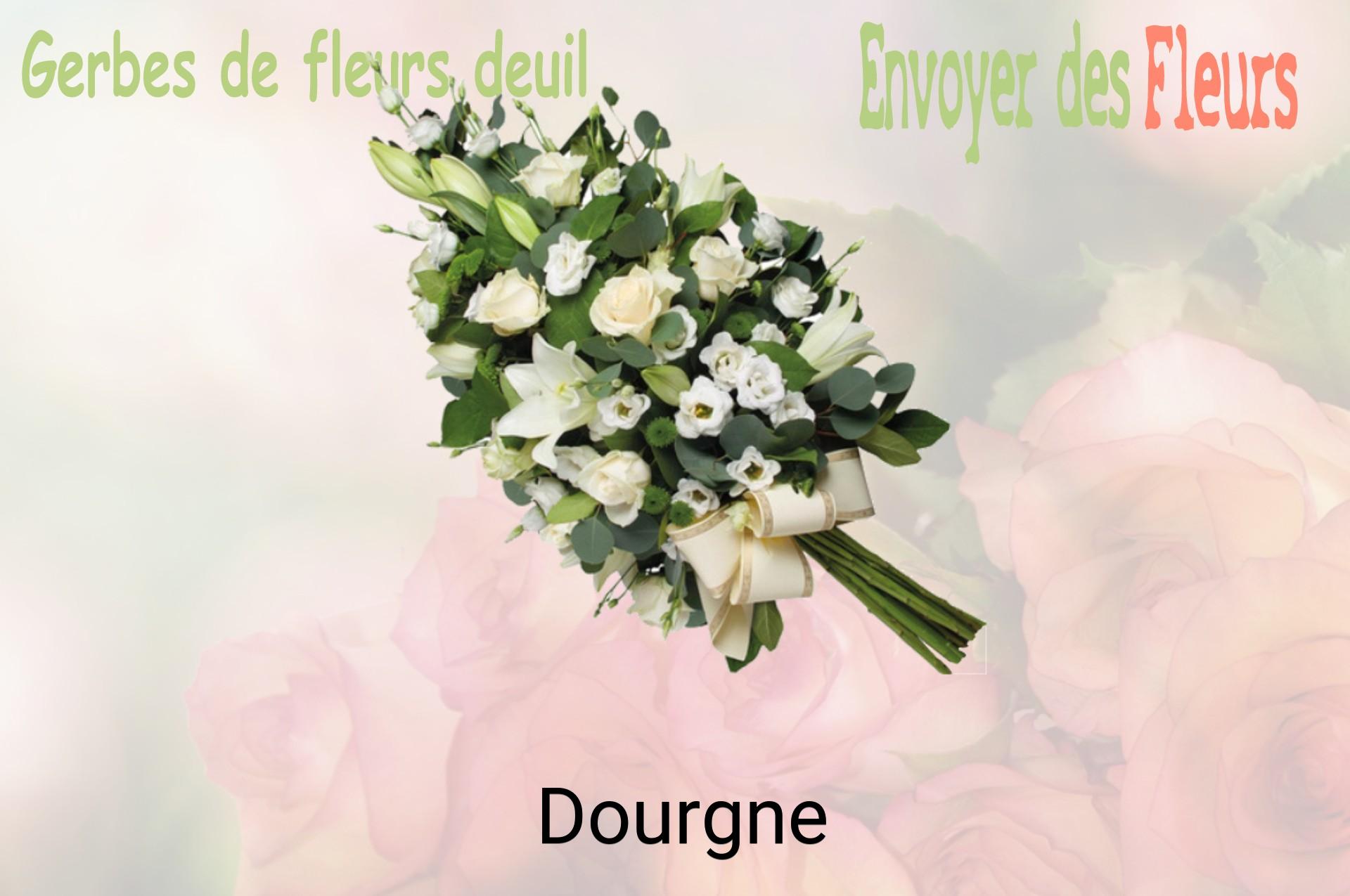 Gerbe de fleurs de deuil livrée à Dourgne